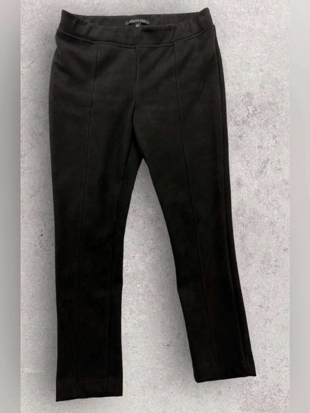 Andrew Marc Black Faux Suede Slim Fit Stretch Pants Size L